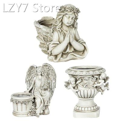 Fairy Garden Angel Planter Pot Figurines Accessories for Out