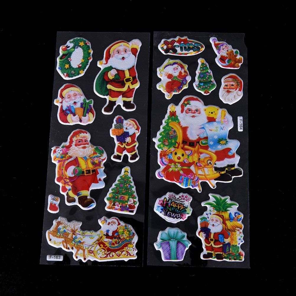 5 sheets/lot scrapbooking 3d merry christmas decorative diy