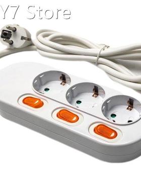 New 2 Round Pin RUS EU Plug 3 Power Kitchen Electrical Socke