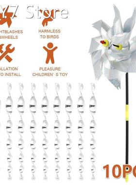 10pcs Bird Repeller 8 Leaves Pinwheels Reflective Sparkly Bi