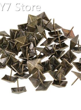 10 x Bronze Furniture Decorative Nails Upholstery Tacks Squa