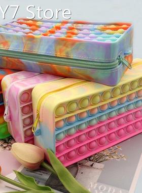 Silicone Pencilcase Push Bubble Autism Needs Toys Sensory Sq