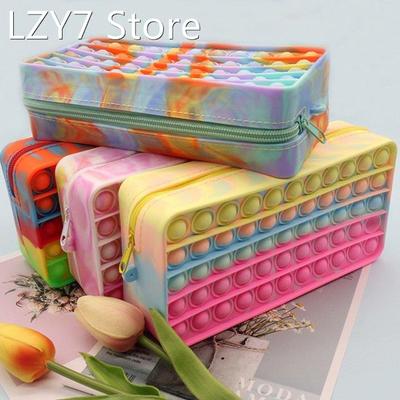 Silicone Pencilcase Push Bubble Autism Needs Toys Sensory Sq