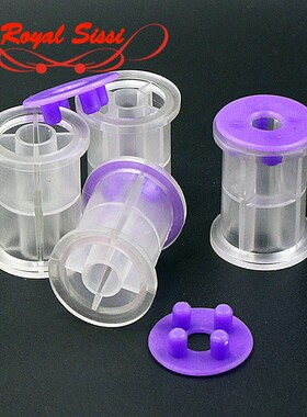 5pcs empty standard bobbin spools with buckle cap high polym