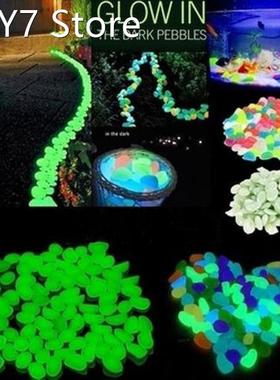 50Pcs Garden Pebbles Glow Stones Rocks for Walkways Garden P