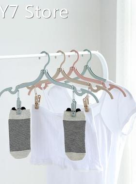 Foldable Drying Rack Clothes Hangers Coat Sock Bra Clip Clot