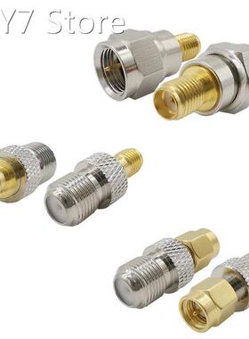 6Pcs SMA-F Adapter SMA Male Female to F Female Plug RF Coaxi