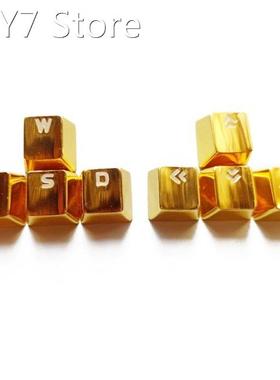 8pcs Metal Keycaps WASD ARROW Zinc Alloy KeyCap Backlit Key
