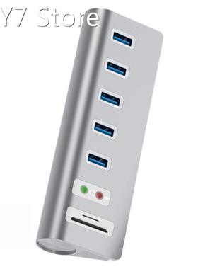 Dual Card Slot Station USB Flash Drives Multi 5 Port USB3.0