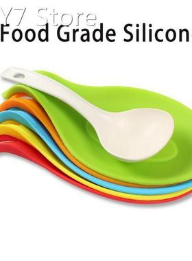 Silicone Insulation Spoon Rest Placemat Spoon Pad Mat Tablew
