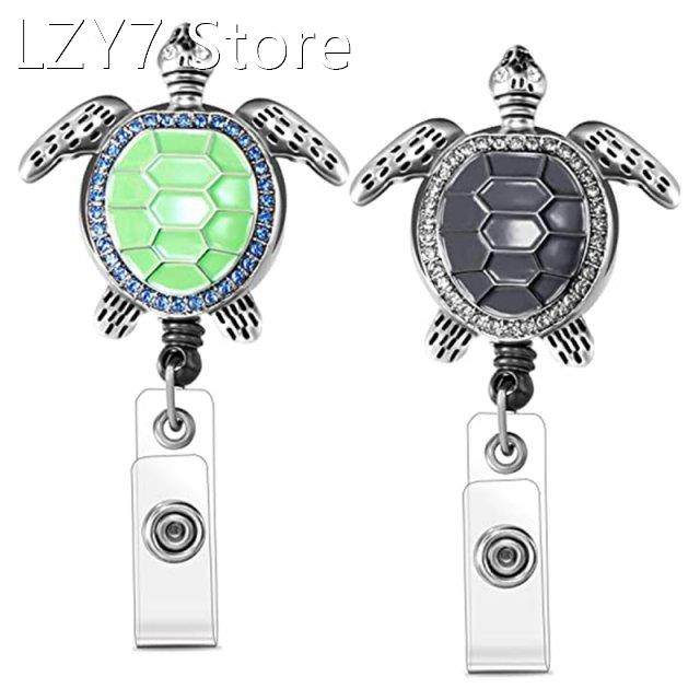 2pcs retractable badge reel cute animals badge holder bling