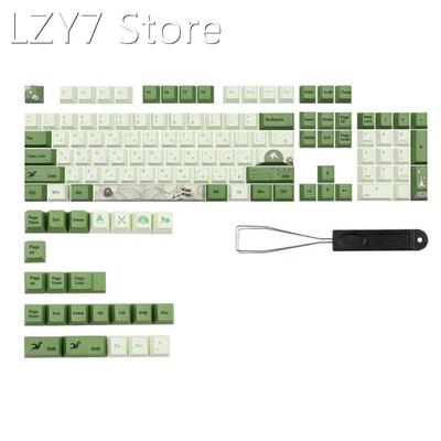 127 Keys/Set Matcha Green Keycap Cherry Profile Pbt Keycaps