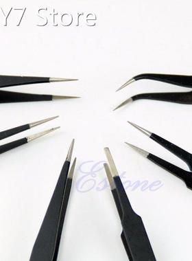 6Pcs/lot Resists Corrosion Safe Anti-static Tweezers Mainten