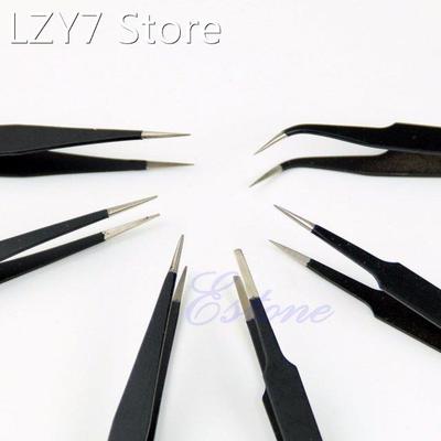 6Pcs/lot Resists Corrosion Safe Anti-static Tweezers Mainten