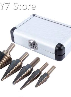 5Pcs HSS Cobalt Step Drill Bit Multiple Hole Drilling Bit wi