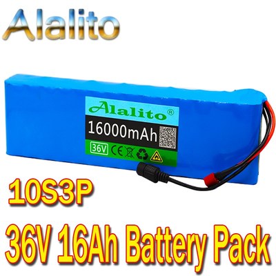 36V 16Ah 600watt 10S3P  LG MH1 lithium ion battery pack 20A