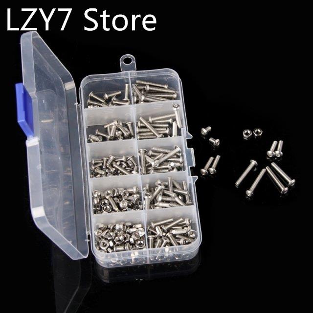 340Pcs M3 3mm Stainless Steel Button Head Allen Bolts Screws-封面