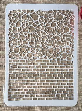 29cm A4 Vintage Floral Edge DIY Layering Stencils Wall Paint