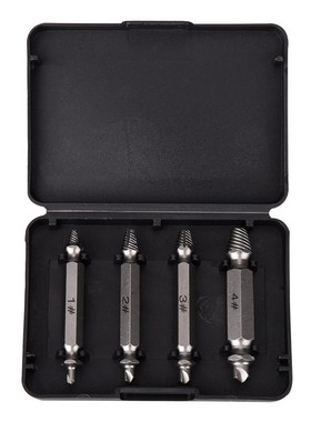 4pcs/Set Drill Bits Damaged Screw Extractor Double Side Dril