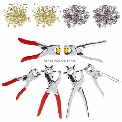 128Pcs Leather Hole Punch Repair Tool Eyelets Grommets + Pli