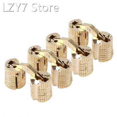 4Pcs/lot Copper Brass Barrel Hinges Cabinet Gift Box Conceal
