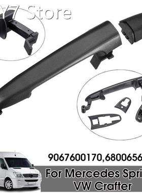 Black Exterior Outside Left Sliding Door Handle For Mercedes