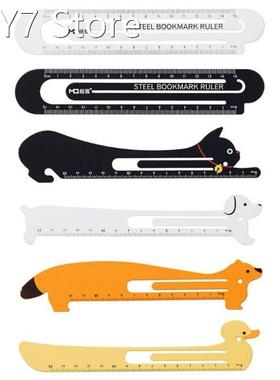 1 Pc Cartoon Metal Bookmark Ruler Book Holder Clip Measuring