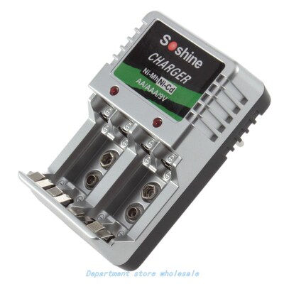 EU Plug Charger For AA/AAA/9V/Ni-MH/Ni-Cd Rechargeable Batte