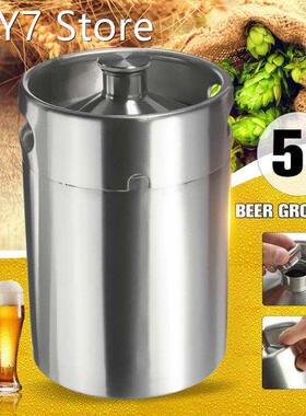 5L Beer Barrel Portable Keg Style Growler Stainless Ste