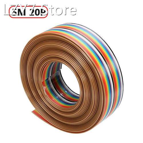 5M 1.27mm 20P DuPont Cable Rainbow Flat Line Support Wire So
