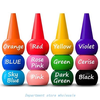 Finger Crayons for Toddlers 12 Colors Finger Paint Palm Gri