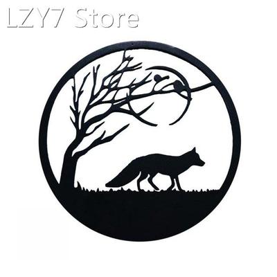 Durable Metal Fox Ornament Waterproof Pendant Home Decoratio