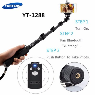 Yunteng 188/1288 Selfie Sticks Handheld Monopod + Phone Hol