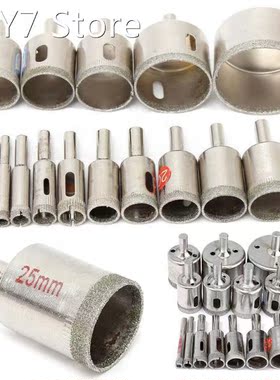15PCS Useful Diamond Coated Drill Bits Set Tile Marble Glass