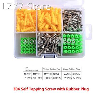 1SET 304 Stainless Steel Self-tapping Screw Combination Kit