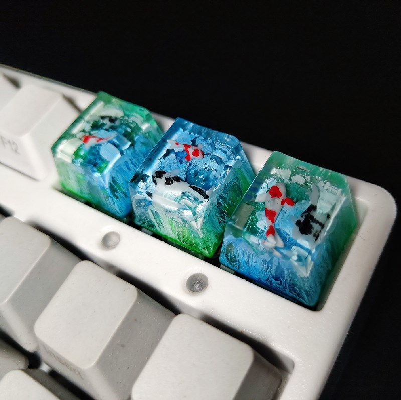 Scenery Koi Backspace Resin Keycaps For Cherry Mx Switch Me 电子元器件市场 外设配件 原图主图