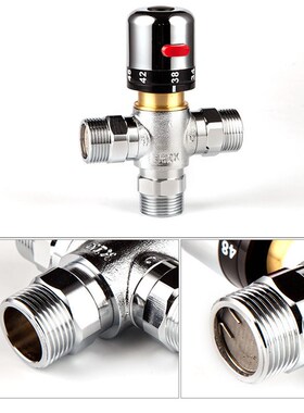 Retail Solid Copper 3-Way Thermostatic Mixing Valve 3/4 Inch