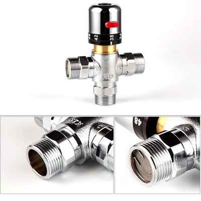 Retail Solid Copper 3-Way Thermostatic Mixing Valve 3/4 Inch