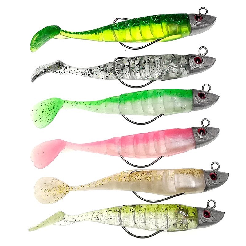 6 Colors Fake Lure Jigging Soft Bait Fishing Lures 9/11cm 15-封面