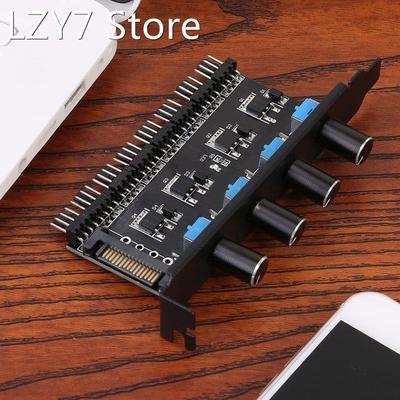 8 Channels Cooling Fan HUB 4 Knob Radiator Speed Controller