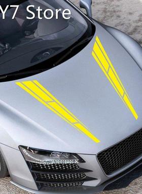 1Pair Car Sticker Racing Sport Stripe Engine Hood Decal Auto