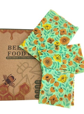 Reusable Beewax Food Wrap Plastic Free for Food Storage Eco