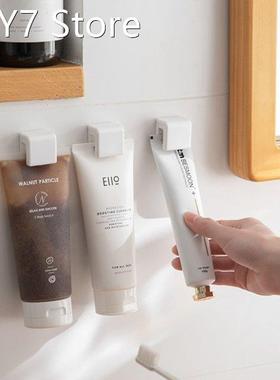 Wall-mounted Toothpaste Storage Clip Rack Free Punching Clea