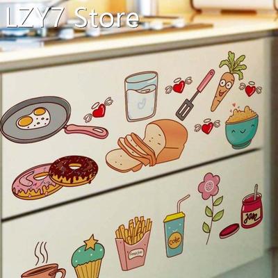 Cartoon Kitchen Refrigerator Door Stickers Decorative Sticke