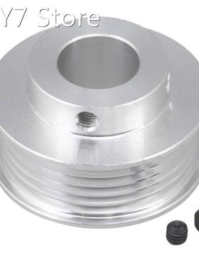 Aluminum 58mm Dia 15mm Bore Multi-slot Belt Pulley 6061 for