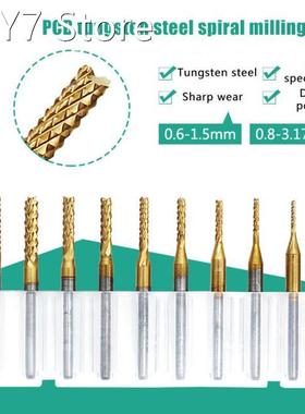 10 Pieces Set Tungsten Carbide Extended PCB Corn Cutter CNC