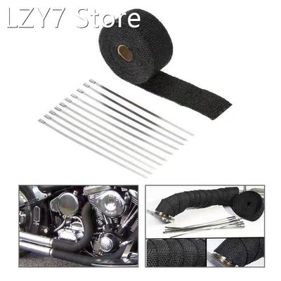 10m Fiberglass Wrap Exhaust Heat Wrap Roll Tape Insulating P