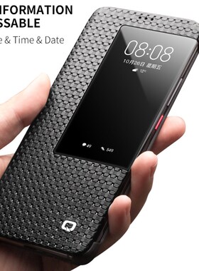 QIALINO Fashion Genuine Leather Flip Case for Huawei Mate 2