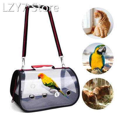 Bird Station Rack Parrot Go Out Pack Pet With Transparent Bi