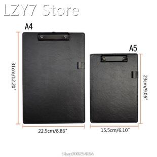 PU Leather A4 A5 File Paper Clip Board Writting Pad Folder D
